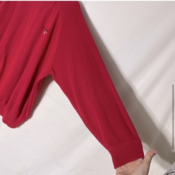 Vintage Polo By Ralph Lauren Red Cotton Knit Crew Neck Sweater XXL - Picture 6 of 13